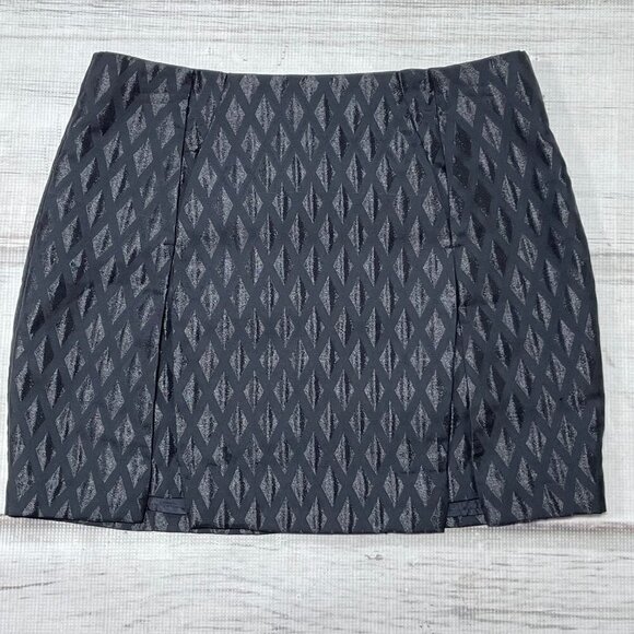 ASTR Skirt Short Black Mini Diamond Pattern Black Size Medium - Picture 1 of 13